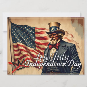 Arte del Día de la Independencia del Tío Sam sin R