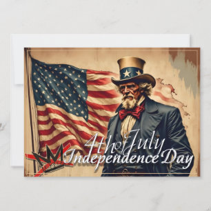 Arte del Día de la Independencia del Tío Sam sin R
