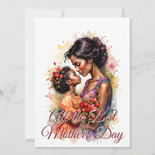 Arte del Día de la Madre Amor en Estilo Acuarela