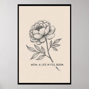 Arte del Día de la Madre Floral - Decoración 'Vida