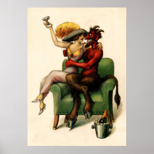 Arte del diablo vintage