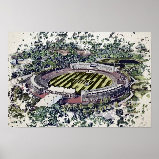 Arte del Estadio de Cricket - Southampton, Hampshi (Frente)