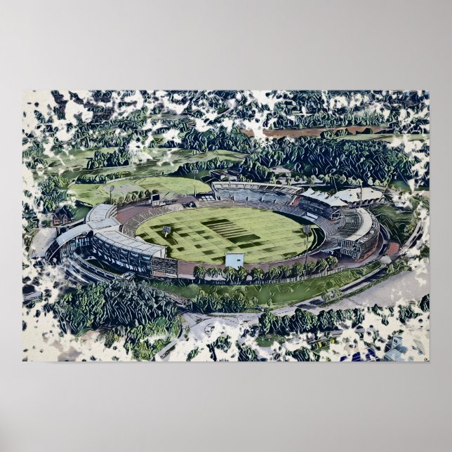 Arte del Estadio de Cricket - Southampton, Hampshi (Frente)
