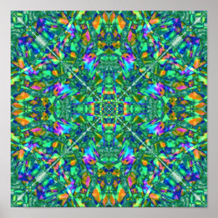 Arte del fractal del caleidoscopio de la turquesa