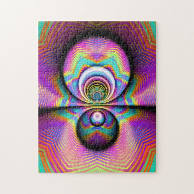 Arte del fractal el rompecabezas de la reflexión (Vertical)