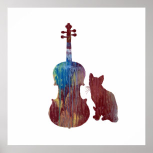 Arte del gato de la viola