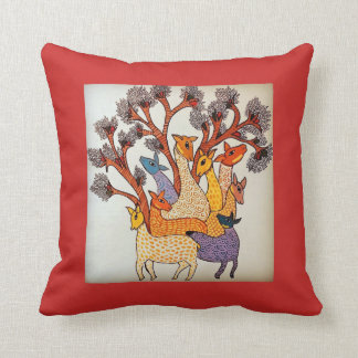 Arte del Gond de Cutomizable - almohada de la