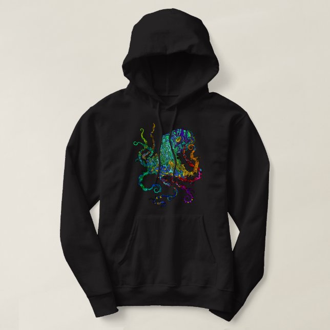 Arte del mar profundo por la sudadera con capucha (Diseño del anverso)