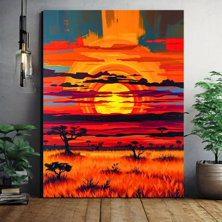 Arte del Muro de la Sabana Africana - Paisaje auda