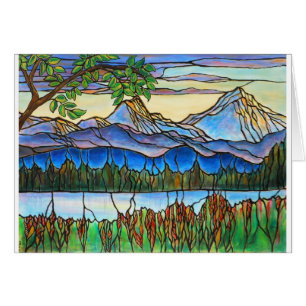 ¡Arte del paisaje del vitral de "un día