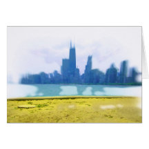 Arte del paisaje urbano de Chicago con aerógrafo