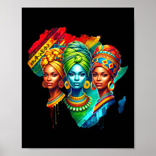 Arte del patrimonio de la Reina Negra Mapa African