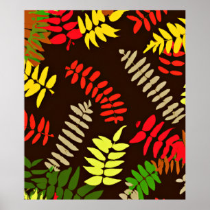 Arte del patrón de hojas de otoño