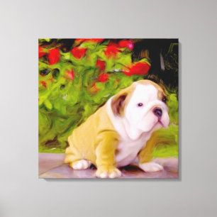 Arte del perrito del bulldog