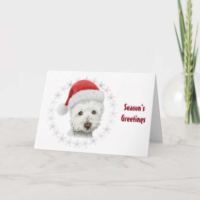 Arte del perro de Westie del navidad (Anverso)
