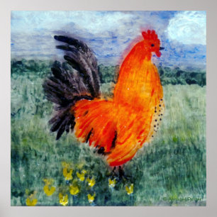Arte del pollo del gallo