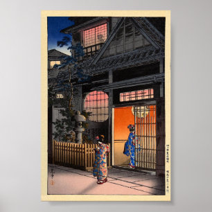 Arte del pueblo de la noche de kasamatsu del