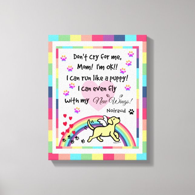 Arte del puente arco iris del Labrador amarillo tr (Anverso)