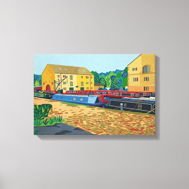 Arte del puerto canal de Sowerby Bridge (Anverso)