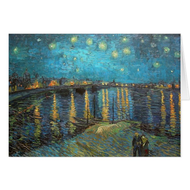 Arte del río Rhone de la noche estrellada (Anverso (Horizontal))