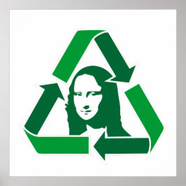 Arte del símbolo de reciclaje ecológico de la Mona