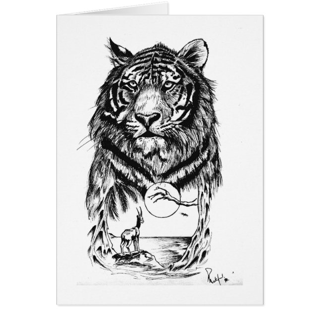 Arte del tigre del tatuaje (Frente)