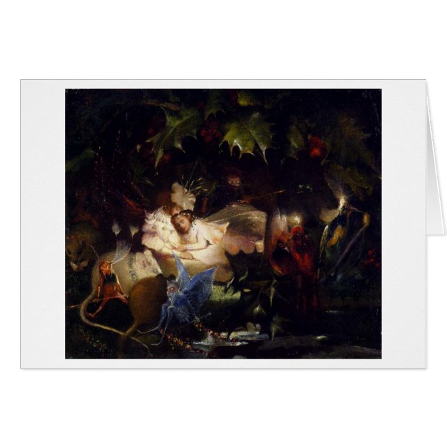 Arte del vintage - hada durmiente, (Anverso (Horizontal))
