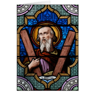Arte del vitral de St Andrew (apóstol Andrew)