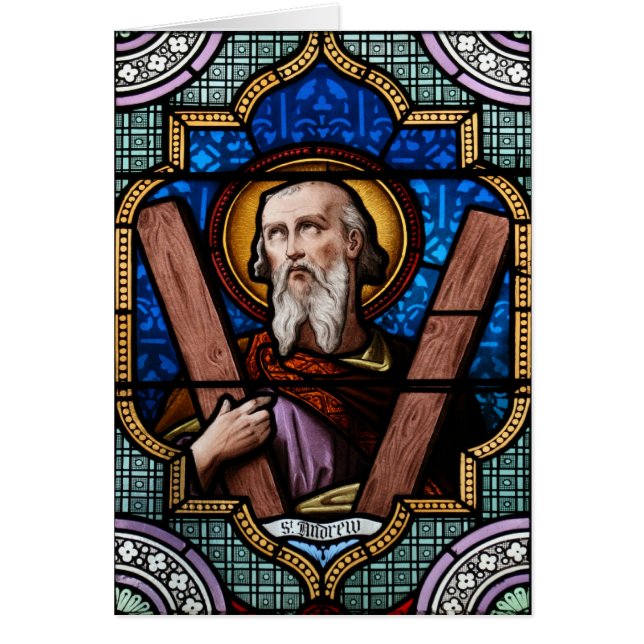 Arte del vitral de St Andrew (apóstol Andrew) (Frente)