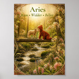 Arte del Zodiaco Aries Colección de Astrología S
