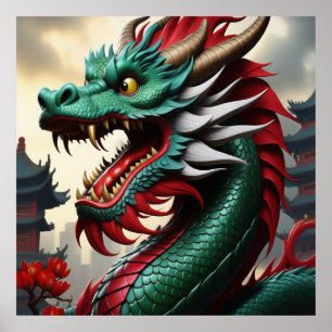 Arte del Zodiaco Chino Año del Dragón OrganicPunk