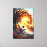 Arte Deportivo Dinámico de Surf de Ola Extrema Épi