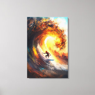 Arte Deportivo Dinámico de Surf de Ola Extrema Épi