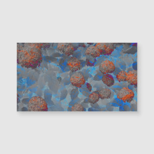 Arte digital con motivos florales de color naranja