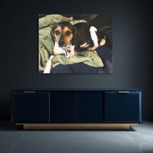 Arte digital de baja poliéster de perro mezcla de