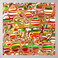 Arte digital de burbujas retro