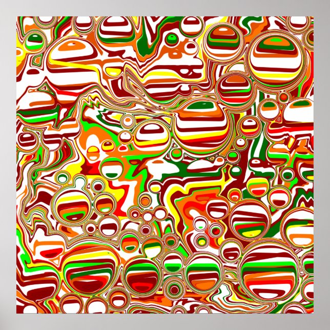 Arte digital de burbujas retro (Frente)