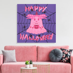 Arte digital de fantasma rosa coquette feliz Hallo
