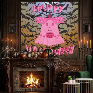 Arte digital de fantasma rosa coquette feliz Hallo