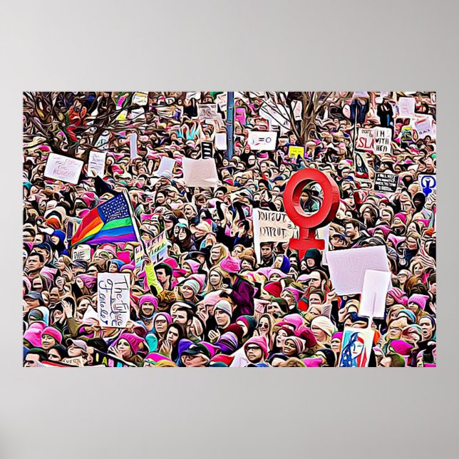 Arte digital de la marcha de mujeres (Frente)