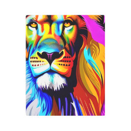 Arte digital de leones colorido