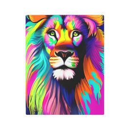 Arte digital de leones colorido