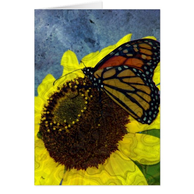 Arte digital de mariposa y girasol (Frente)