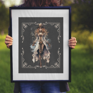 Arte digital de moda estampada Clockwork Couture S
