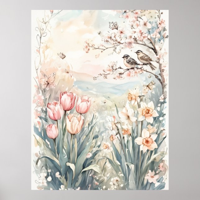 arte digital de pared de primavera pacífica para d (Frente)