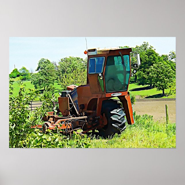 Arte digital del tractor del Medio Oeste Lienzo Ar (Frente)