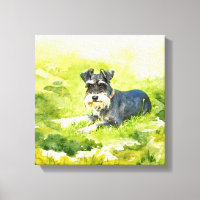 Arte digital en miniatura Schnauzer Watercolor