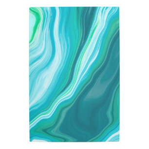 Arte digital fluido azul y turquesa