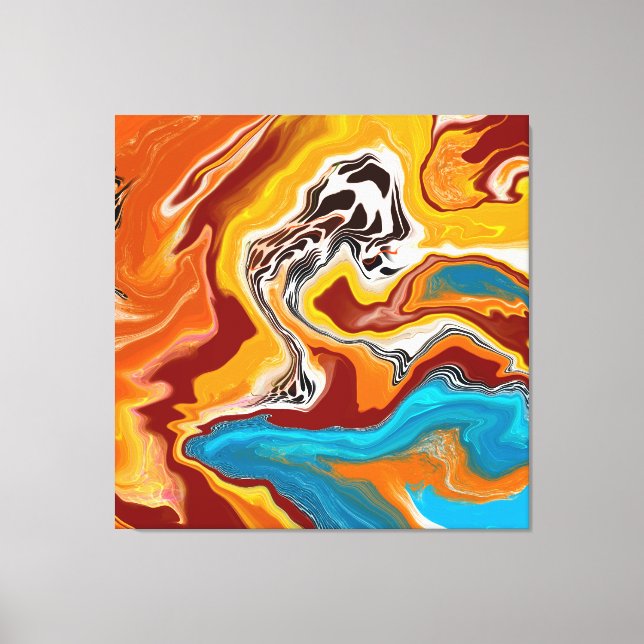 Arte digital fluido de colisiones planetarias (Anverso)