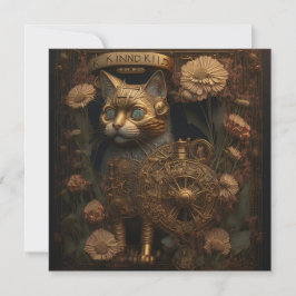 Arte digital gótico de gato Steampunk